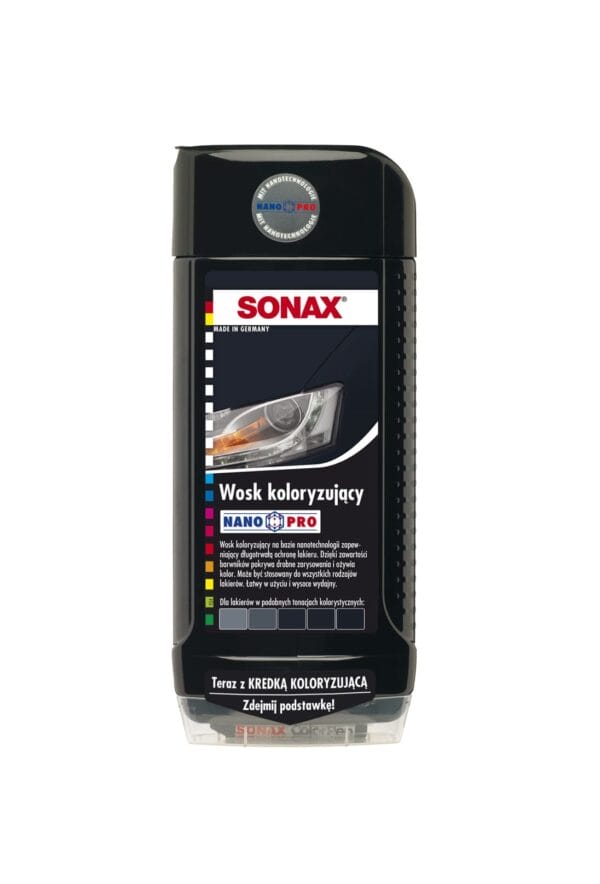 Wosk koloryzujący Polish&Wax Color Nano Pro 500 ml + KREDKA - czarny - 296100 - SONAX 1