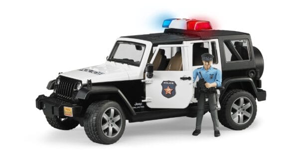 Auto Jeep Wrangler Unlimited Rubicon policyjny z figurką policjanta - 02526 - BRUDER 2