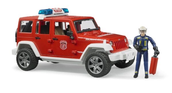Auto Jeep Wrangler Unlimited Rubicon straż pożarna z figurką strażaka i z modułem - 02528 BRUDER 2