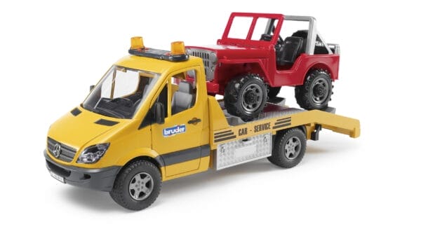 Laweta Mercedes Sprinter - pomoc drogowa + Jeep i sygnalizacja - ZESTAW - 02535 - BRUDER 1