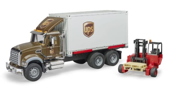 Ciężarówka MACK Granite UPS kontener z wóżkiem widłowym - 02828 - BRUDER 1