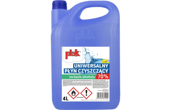Uniwersalny płyn czyszczący do dezynfekcji ALK. 70% - 4L - PLAK 1