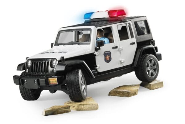 Auto Jeep Wrangler Unlimited Rubicon policyjny z figurką policjanta - 02526 - BRUDER 4