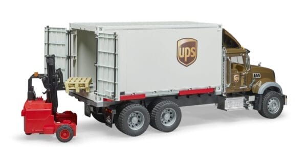Ciężarówka MACK Granite UPS kontener z wóżkiem widłowym - 02828 - BRUDER 3