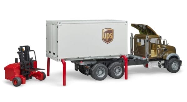 Ciężarówka MACK Granite UPS kontener z wóżkiem widłowym - 02828 - BRUDER 4