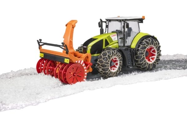 Traktor Claas Axion 950 z pługiem śnieżnym i łańcuchami na kołach - 03017 - BRUDER 14