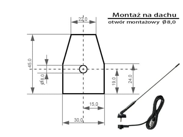 Antena do radia - antena samochodowa - FMD340 - BLOW 2