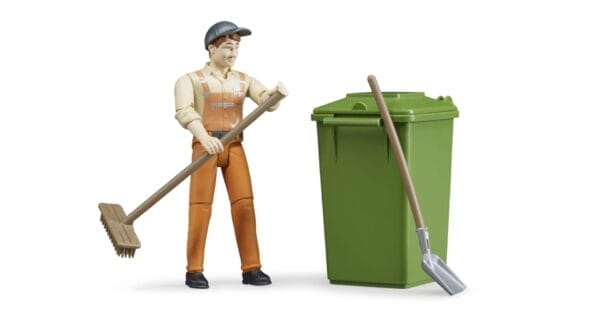 Figurka pracownika oczyszczania miasta z akcesoriami - 62140 - BRUDER 5