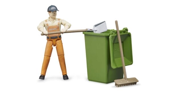 Figurka pracownika oczyszczania miasta z akcesoriami - 62140 - BRUDER 4