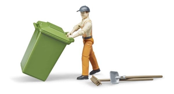 Figurka pracownika oczyszczania miasta z akcesoriami - 62140 - BRUDER 3