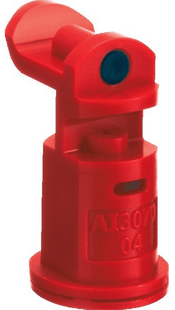 Dysza opryskiwacza, rozpylacz eżektorowy o podwójnym strumieniu płaskim - Asymetryczna - AI3070-04VP - Czerwona - TeeJet 1
