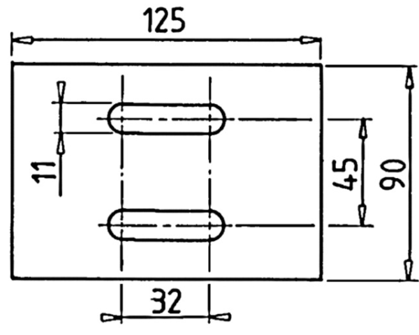 Skrobak 125X90 GR3MM L2X45X10652882 - ZAMIENNIK Feraboli/Kverneland 2