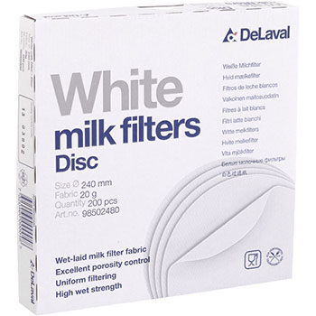 Filtry do cedzidła - filtry do mleka - KB20 240mm Szt.200 - 98502480 - DeLaval 1
