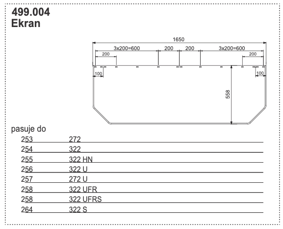 Ekran 1650x558 mm - 499.004 - POTTINGER 1