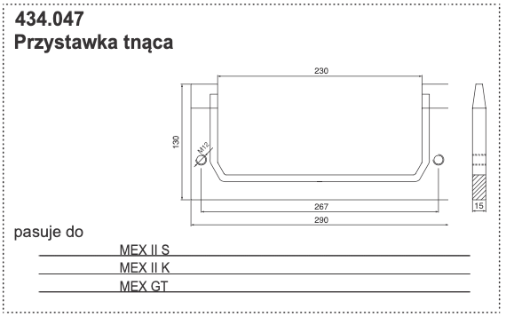 Stalnica - Przystawka tnąca - MEX II MEX GT - 434.047 - Pottinger 1