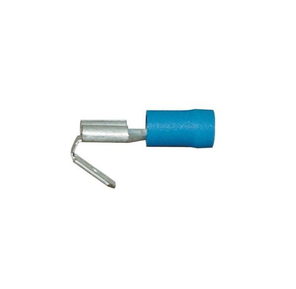 Końcówki płaskie, męskie i żeńskie - 6,3mm - do kabla 2,5mm - kolor niebieski - 15 szt. 1