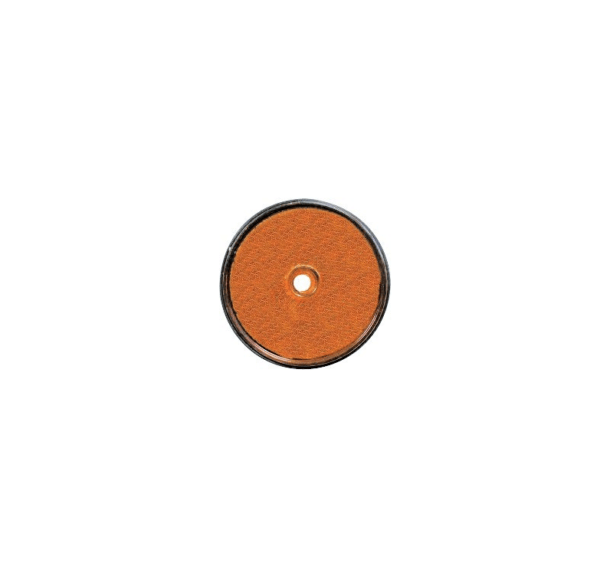 Odblask okrągły, pomarańczowy Ø60mm 1