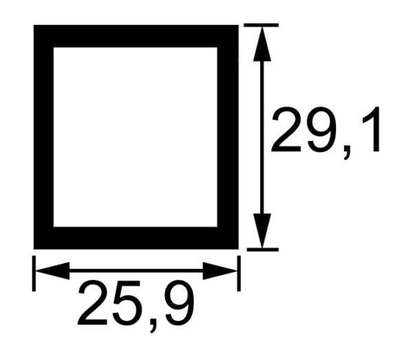 Rura wałka WOM - 25,9X29,1 - Dł. 1000 2