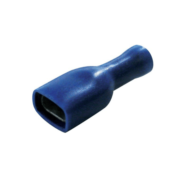 Zaciski płaskie, żeńskie izolowane - 6,3mm - do kabla 2,5mm - kolor niebieski - 15 szt. 1