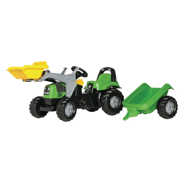 Traktor na pedała Deutz-Fahr z ładowaczem i przyczepą RollyKid - R02319 - Rolly-Toys 1