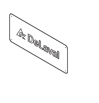 Znak DeLaval metalowy - 85420501 - Delaval 1
