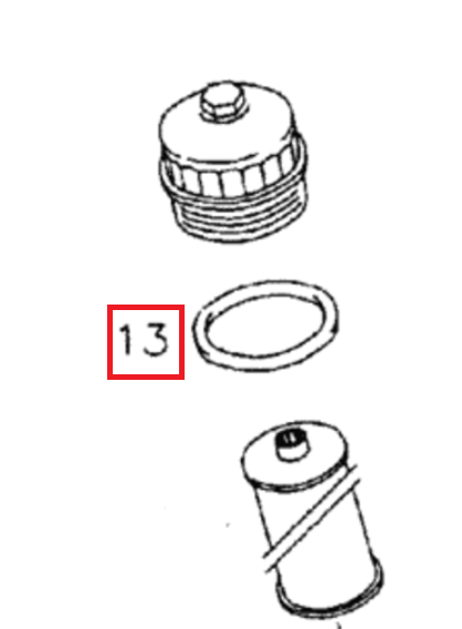 O-ring pokrywy filtra oleju - uszczelka - 02934900 - SDF 1