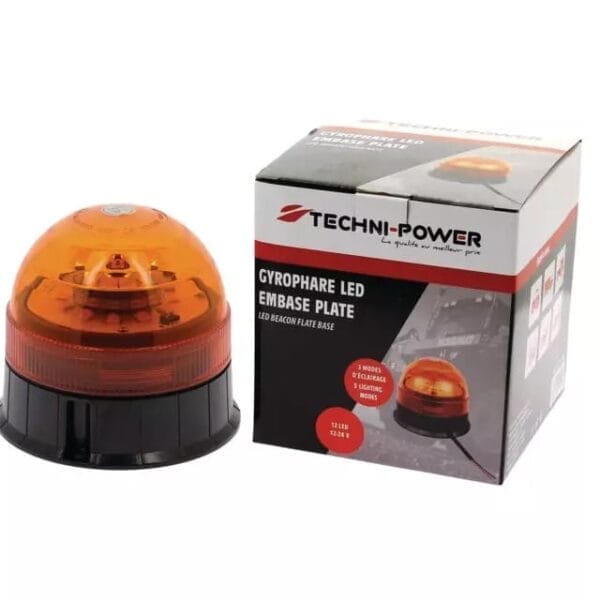 Lampa ostrzegawcza LED 12/24V R65 Na płaskiej podstawie 1207138 - TECHNI POWER 1