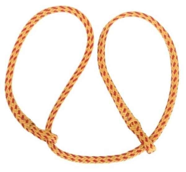 Linka wycieleniowa płasko pleciona 130cm - 2 pętle - żółty/czerwony - 10259 - KERBL 1