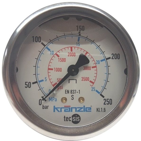 Manometer 0-250 bar Ø63 mm - 15039 - KRANZLE 1