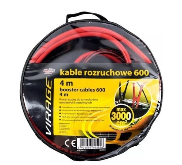 Kable rozruchowe 600A - 4mb - 94-037 - VIRAGE 1