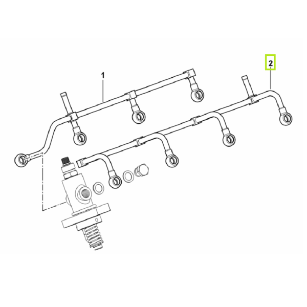 Przewody pompy paliwowej - górne pomp - 0.015.6801.3 - SDF 1