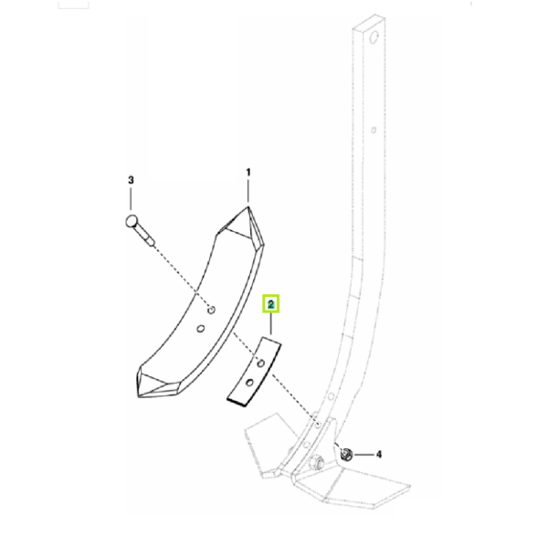 Podkładka pod dłuto lemiesz - płytka dolna - SYNKRO - 9762.50.091.0 - Pottinger 1