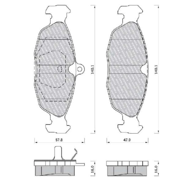 KLOCKI HAMULCOWE TYŁ - AD5 470081 - AD Brand 1