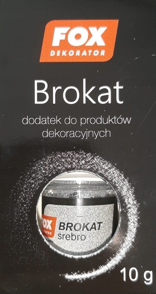 BROKAT SREBRNY DODATEK DO PRODUKTÓW DEKORACYJNYCH 10g - FOX 1