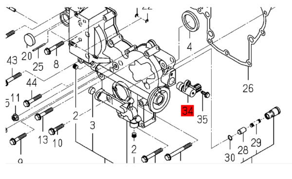 SENSOR - CZUJNIK CIŚNIENIA OLEJU - 1690-654-350-00 - ISEKI 1